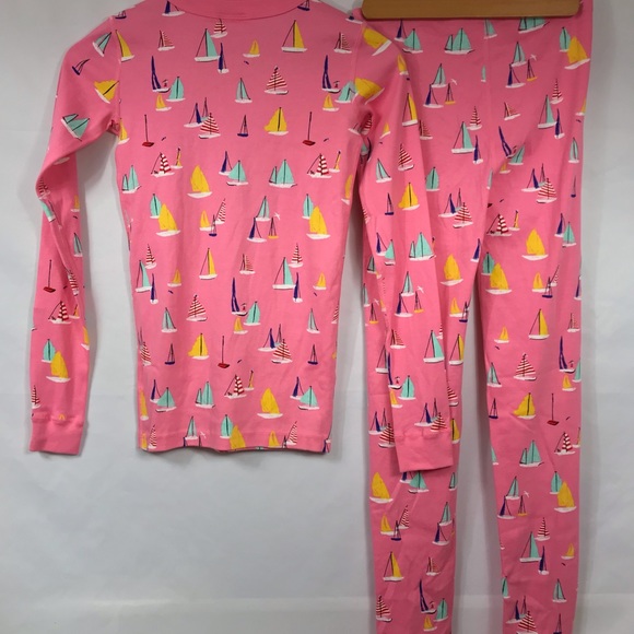 Hanna Andersson Colorful Sailboat Pajama Set Pink - Picture 2 of 8